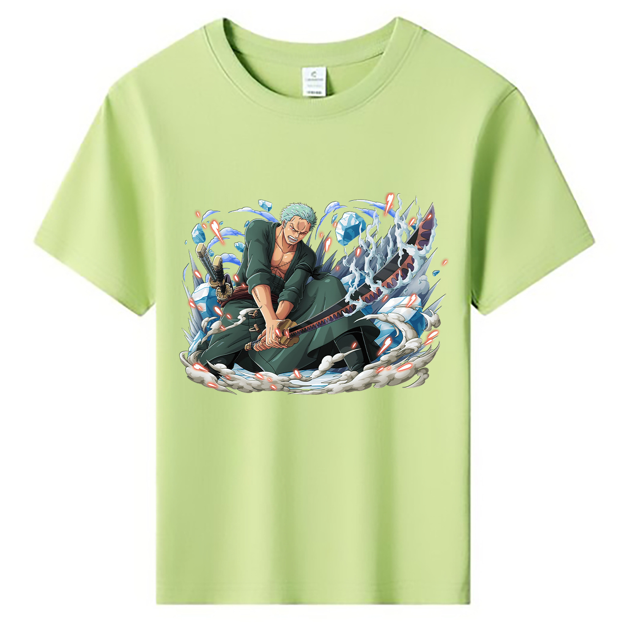 ワンピース ロロノア・ゾロ ONE PIECE Roronoa Zoro 綿100％キッズTシャツ（フロントプリント）
